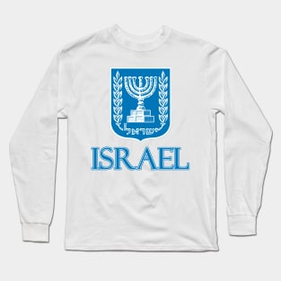 Israel - Israeli Coat of Arms Design Long Sleeve T-Shirt